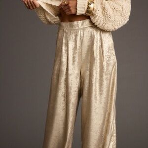 12th Tribe Waldorf Gold Shimmer Trousers Size LL